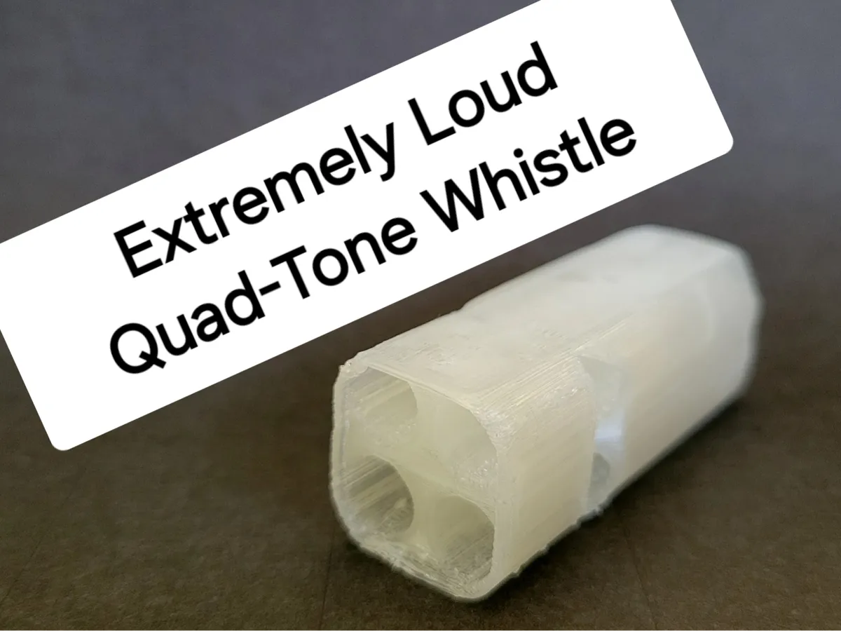Extremely Loud Quad Toned Whistle by CreativeRaja MakerWorld: Download Free 3D Models - 3D model önizlemesi
