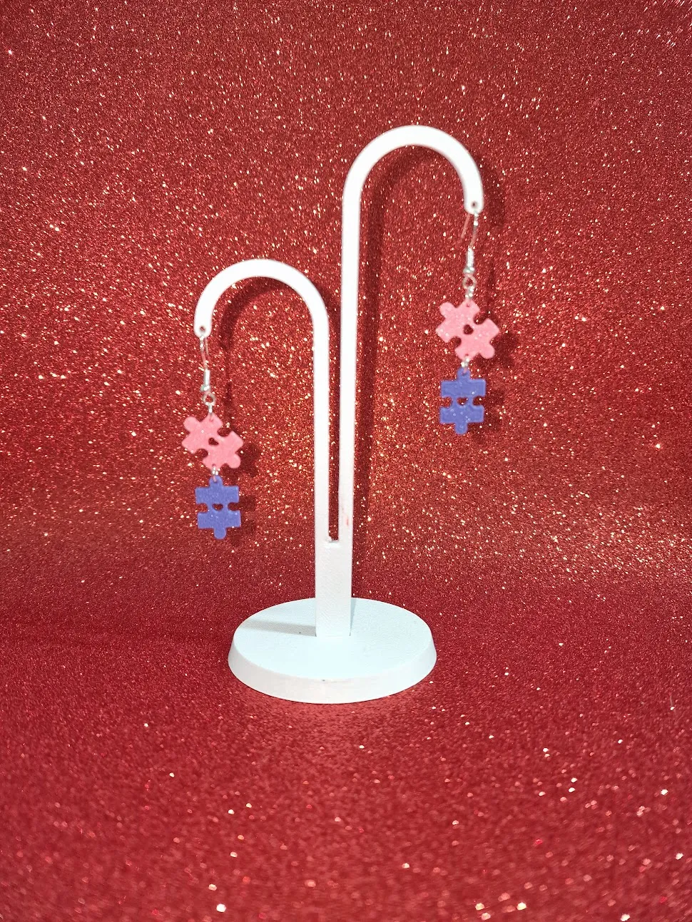 Puzzles love earrings view 3