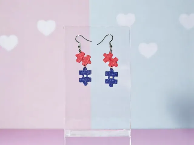 Puzzles love earrings
