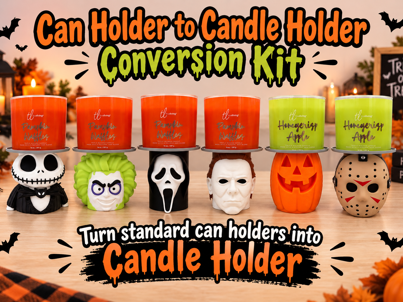 Can Holder to Candle Holder Conversion Kit - 3D printed Decor, in stock in India