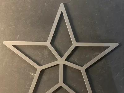 Diamond-shaped decorative star for hanging