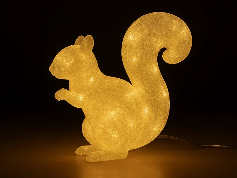 Scoiattolo Luminoso 3D con LED Interni (2 parti)