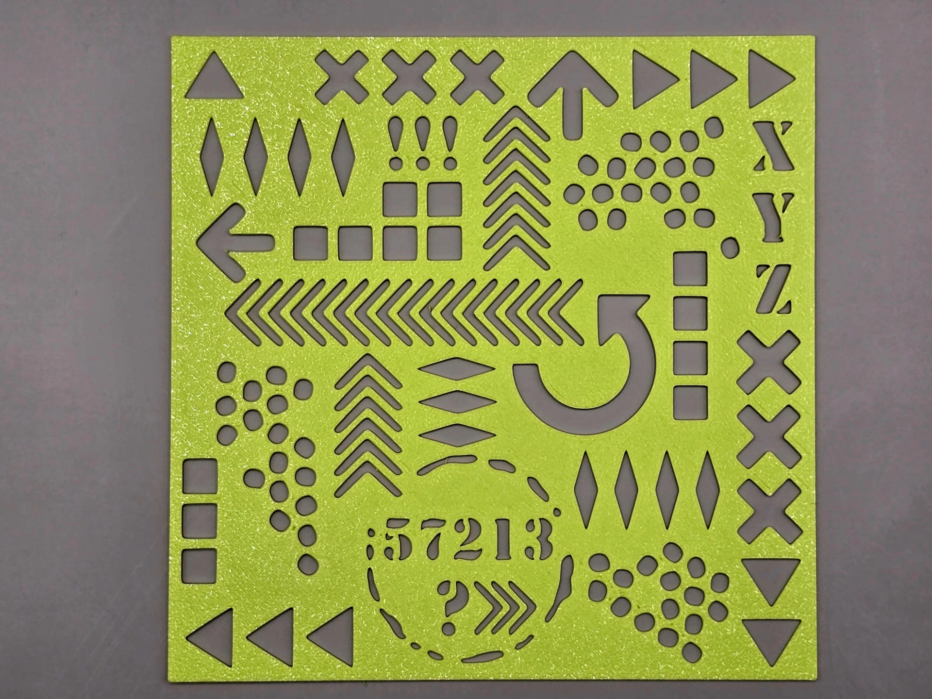 Arrow Triangle Square Stencil Template Journal