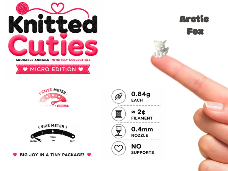 Knitted Cuties | Micro Edition | Arctic Fox
