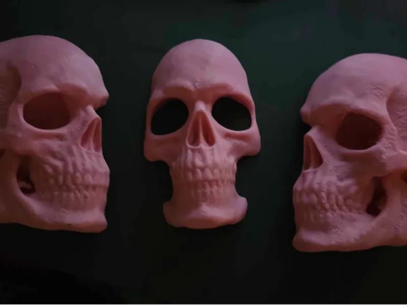 skull wall art set of 3