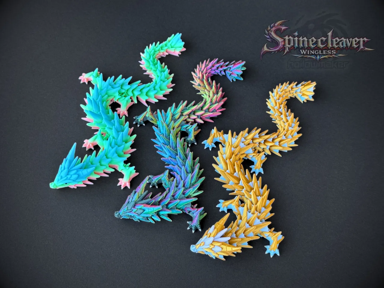 Spinecleaver Wingless - Articulated Dragon view 2