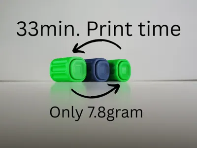 Loop Button Fidget/33min. Print time/Only 7.8gram