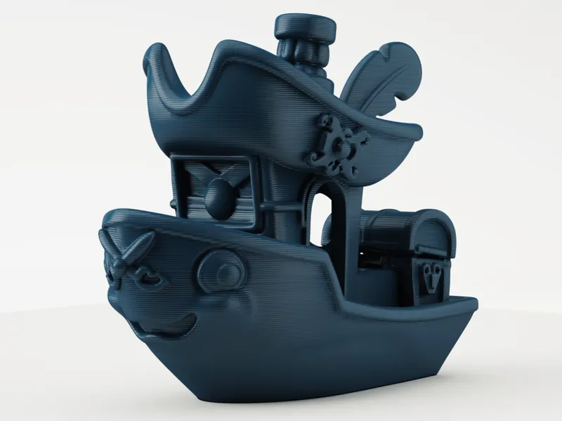 Cute 3D Printed Pirate Ship Toy Treasure Boat #030