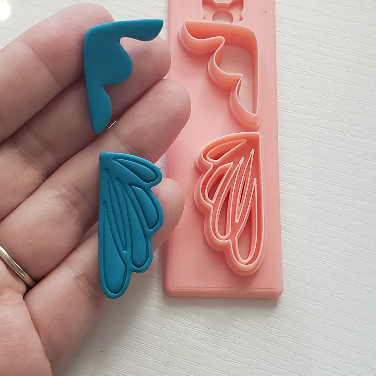 "Kyrie" Abstract Polymer Clay Earring Cutter view 4