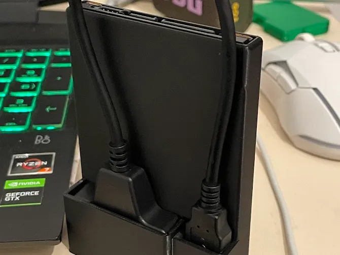 HDD case with cable holder