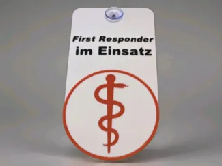KFZ-Schild für First-Responder und THW-Mitglieder 