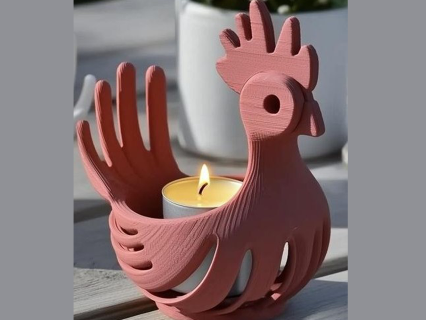 Easter hen - candle holder