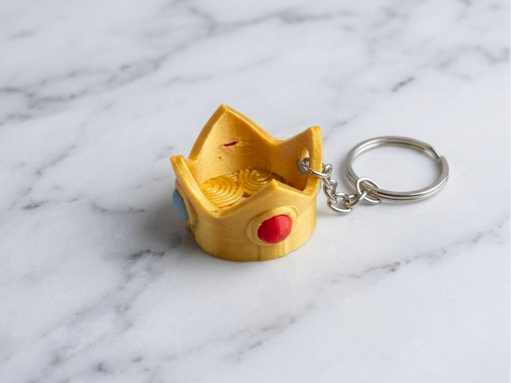 Princess Peach Crown Keychain No AMS