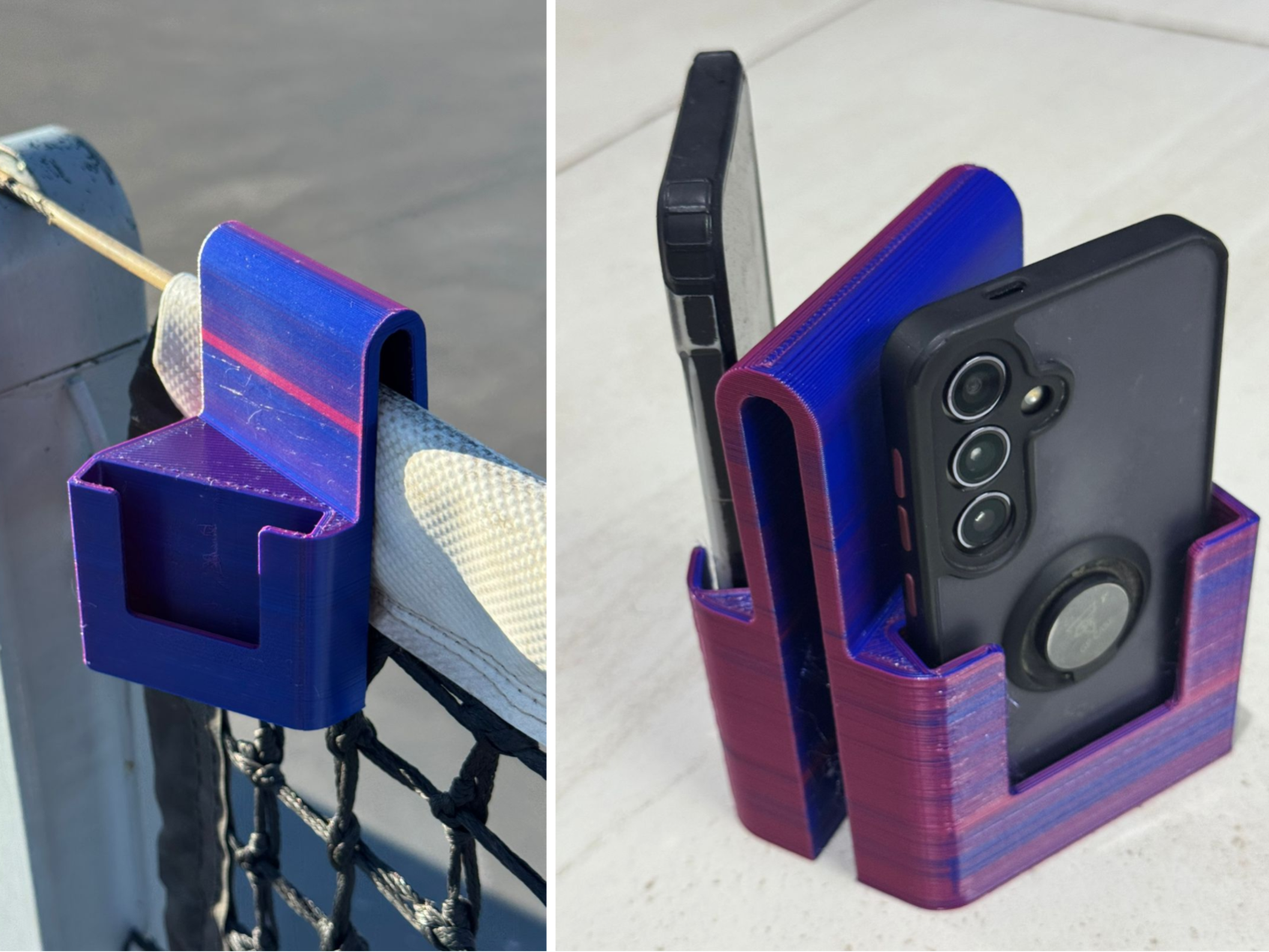 Tennis net phone mount V2