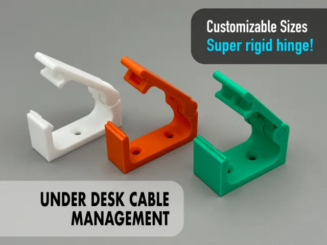 Under Desk Cable Clip (cable management)