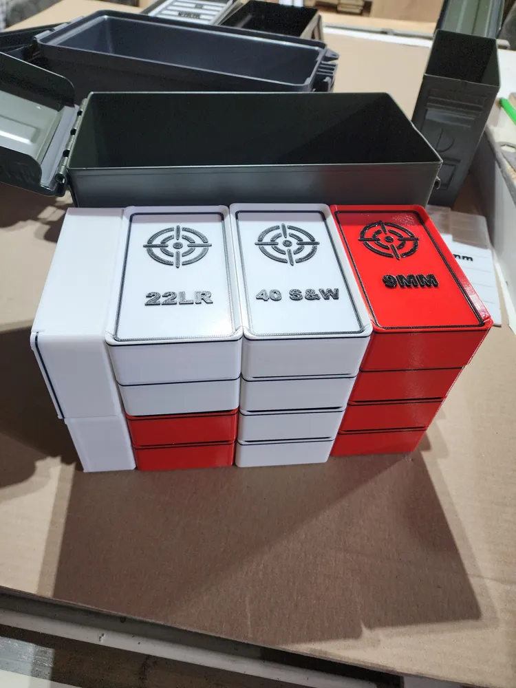 Count Boxes 40 S&W Ammo Box 50 count to fit 50cal Ammo Boxes - Free 3D Print Model ...