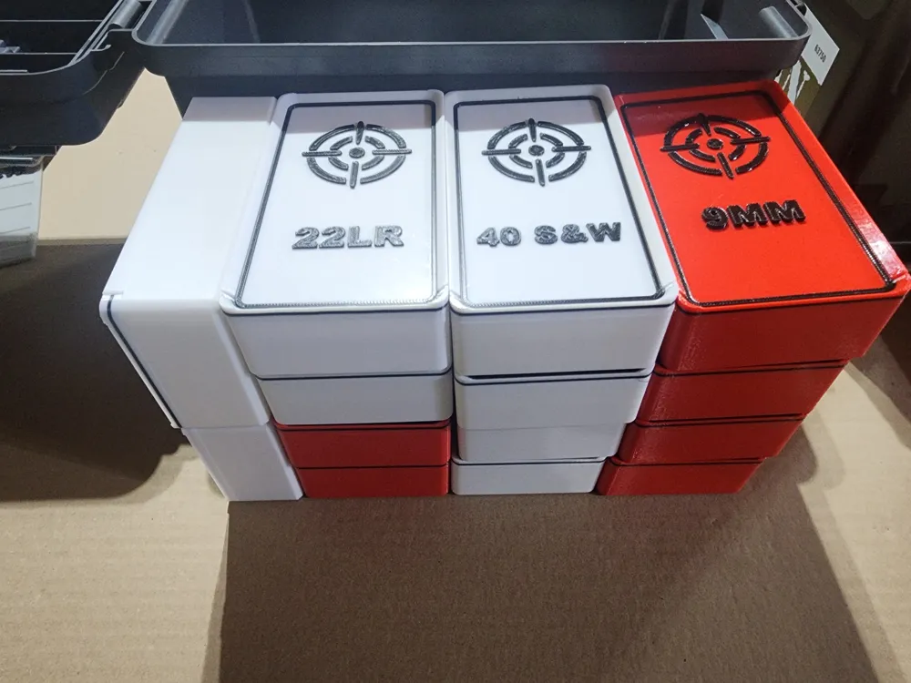 Count Boxes 40 S&W Ammo Box 50 count to fit 50cal Ammo Boxes - Free 3D Print Model ...