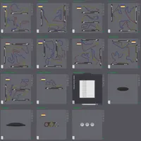 3 Tracks per plate - color - AMS