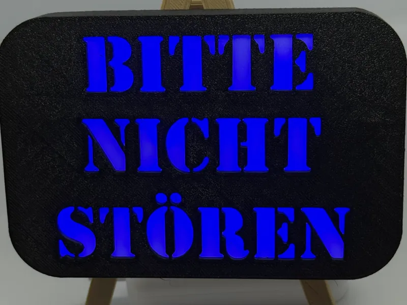Modulare Lichtbox "Bitte nicht stören" 