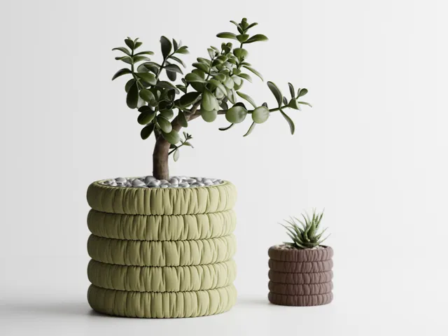 Inflated soft Cloth Planter Plant Pot Vase Series1