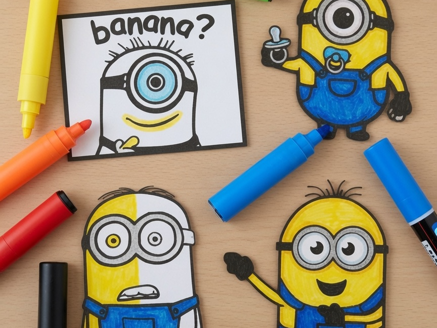 Minions Characters Paintable Set