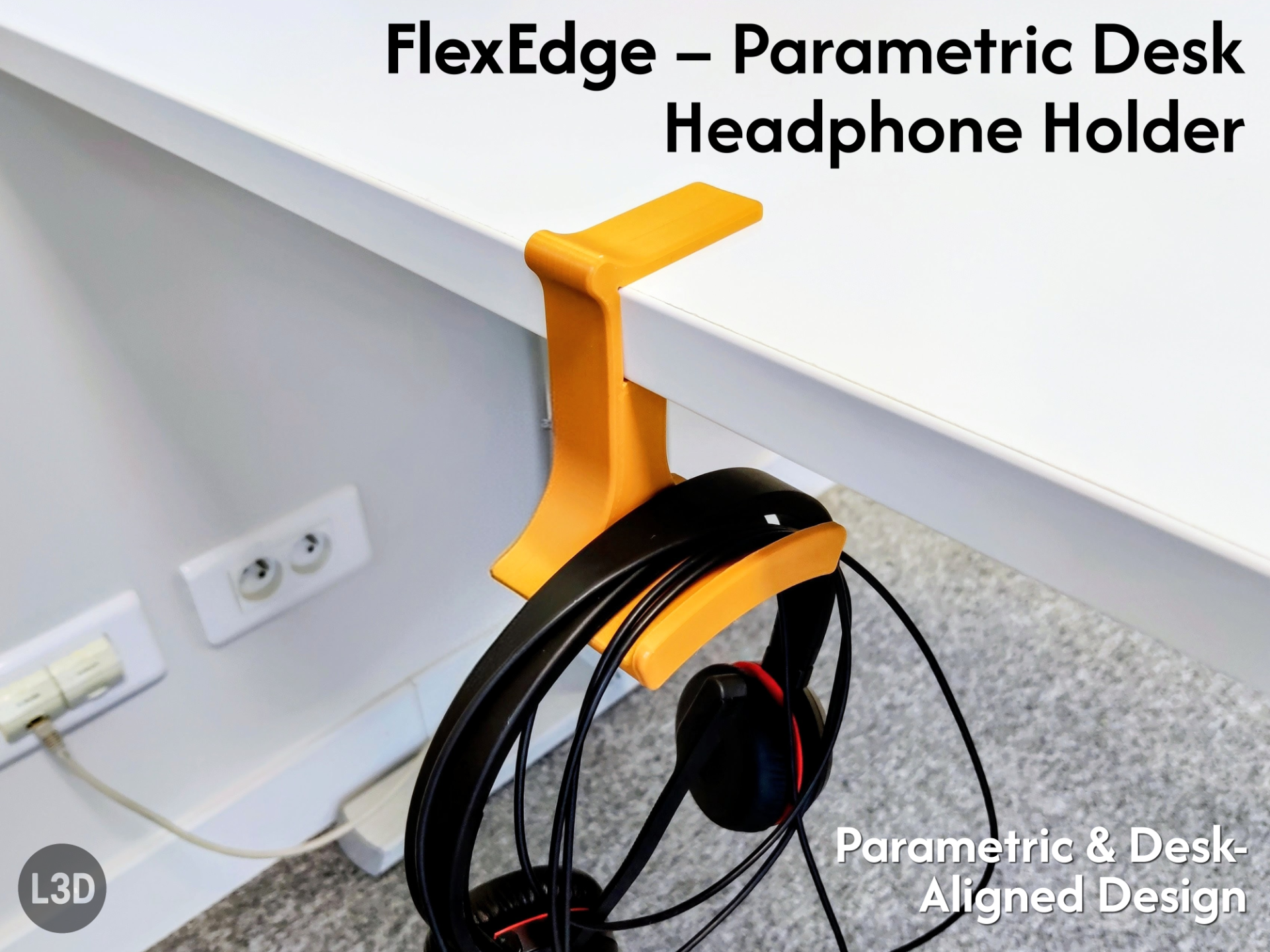 FlexEdge – A Parametric Desk Headphone Holder