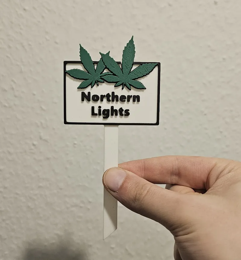 Grow Sign/Pflanzschild - Northern Lights