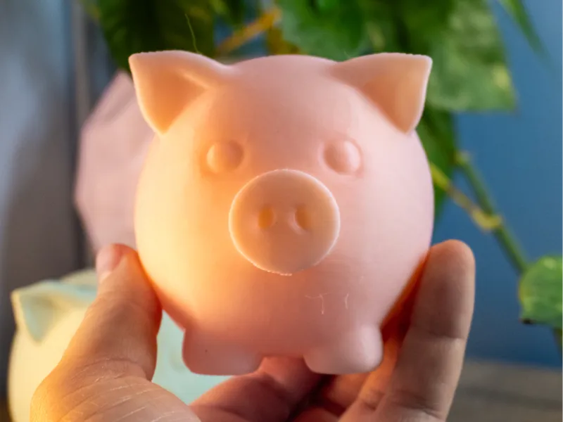 Chubby Round Rubber Desk Pig 