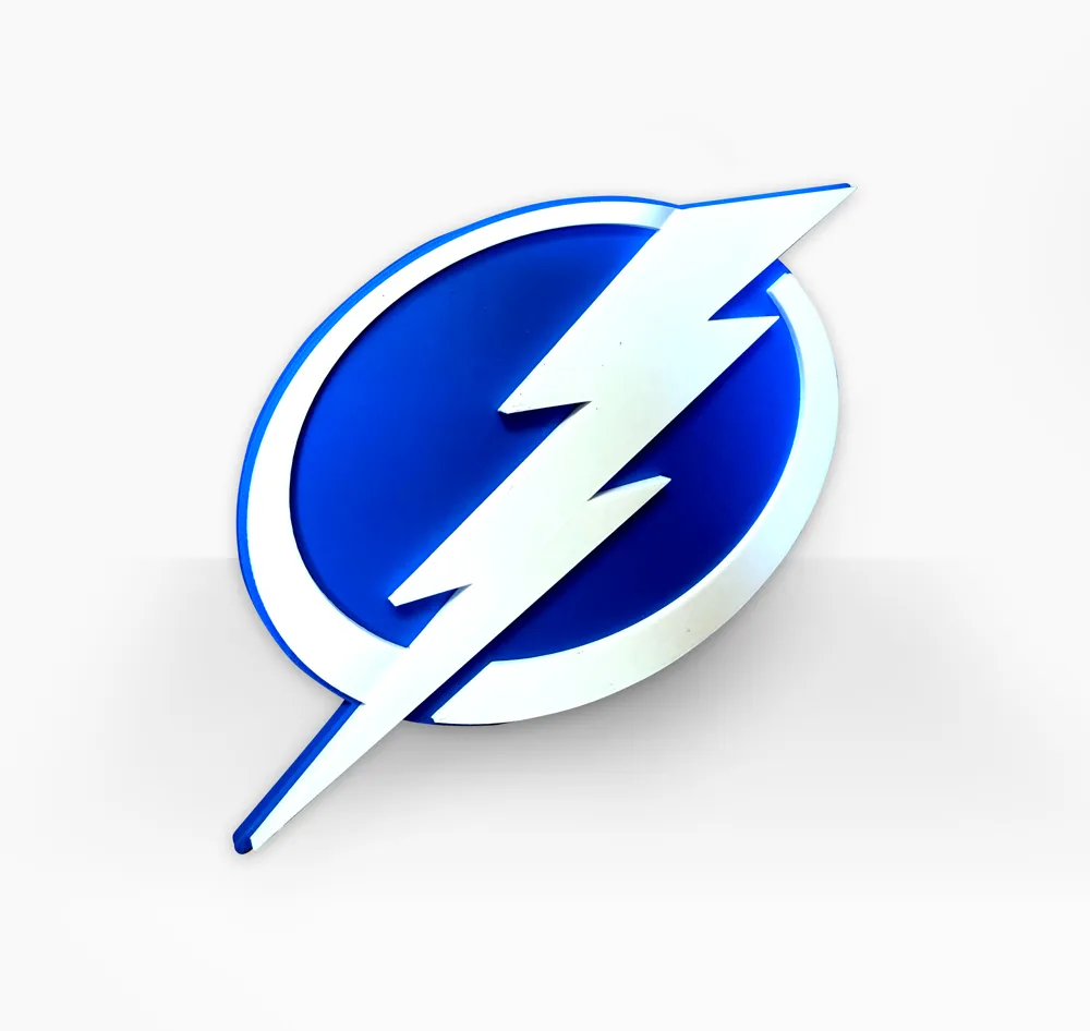 Desk Model Lightning Tampa Bay Lightning 3D Desk Wall Decor Logo - Free 3D Print Model ...
