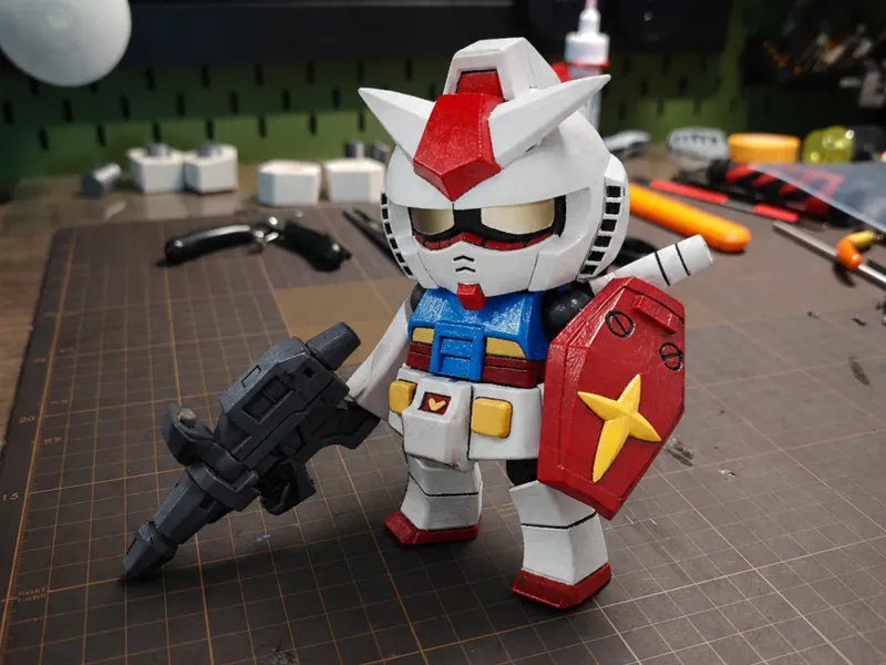 高达GUNDAM元祖RX-78-2 Q版 可爱 桌面 手办 摆件 玩模