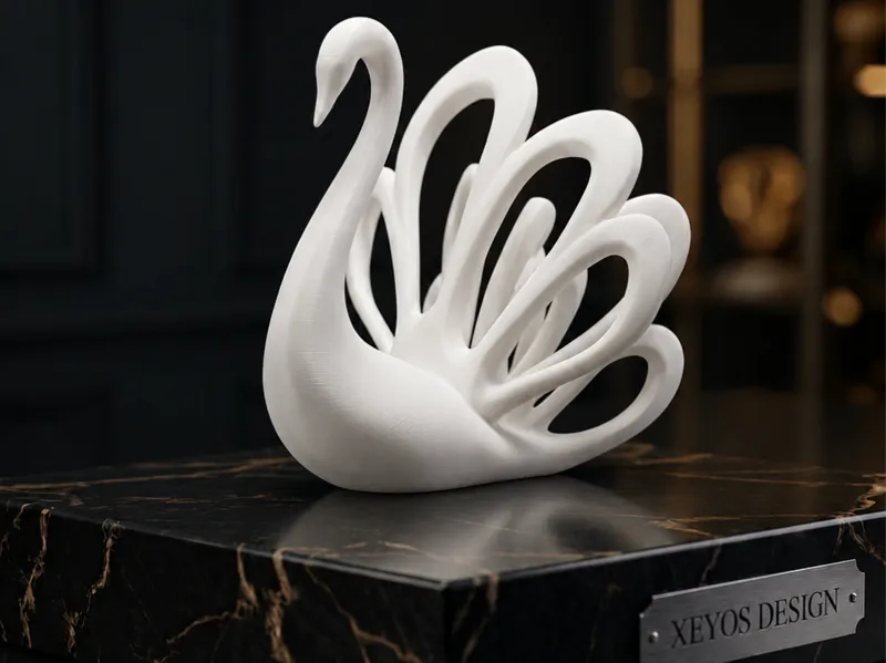 Elegant Abstract Peacock Statue