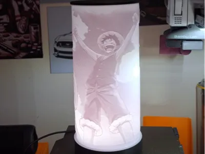 Luffy de One Piece lithophane