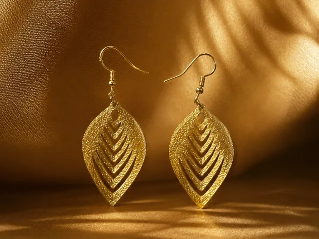 Boho fern earrings