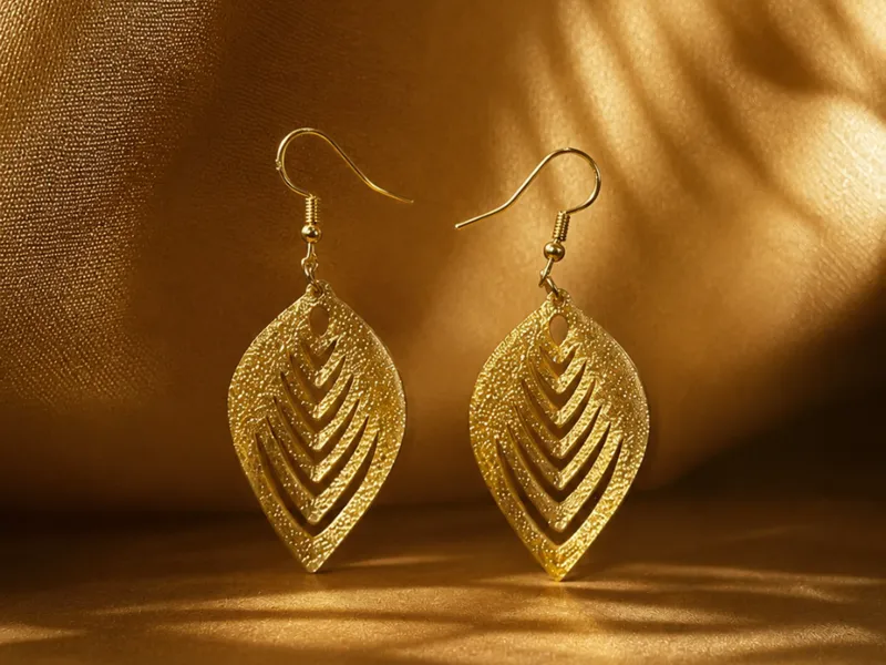 Boho fern earrings