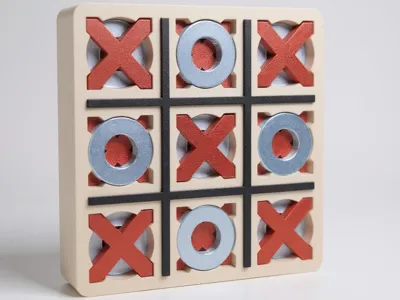 Stackable 0’s and X’s Game with Case – Easy Print