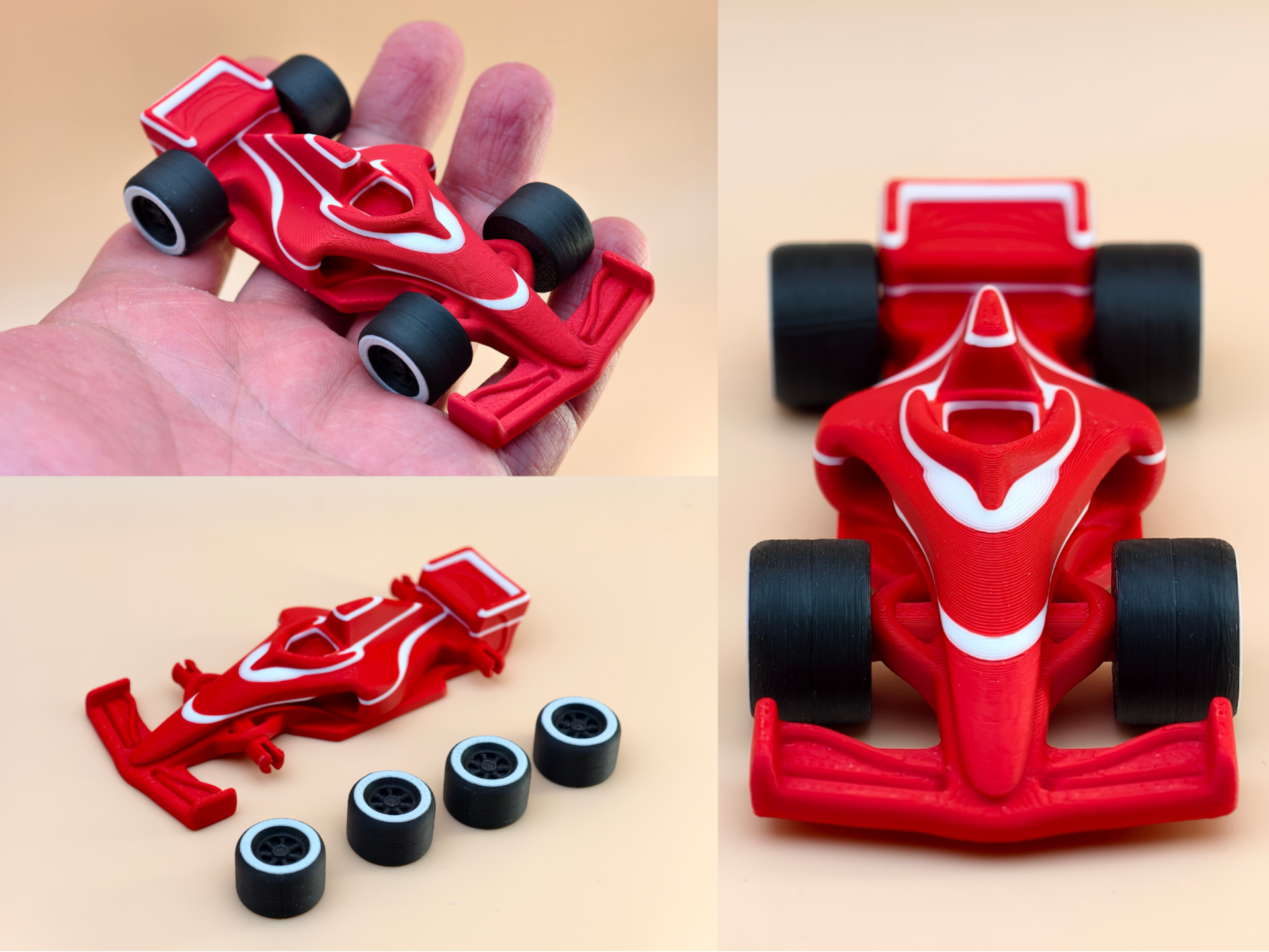Miniatura 1 do modelo 3D 极简红色法拉利，只需要90分钟打印