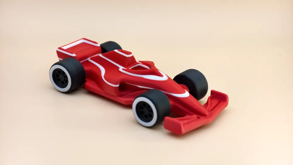 Miniatura 2 do modelo 3D 极简红色法拉利，只需要90分钟打印