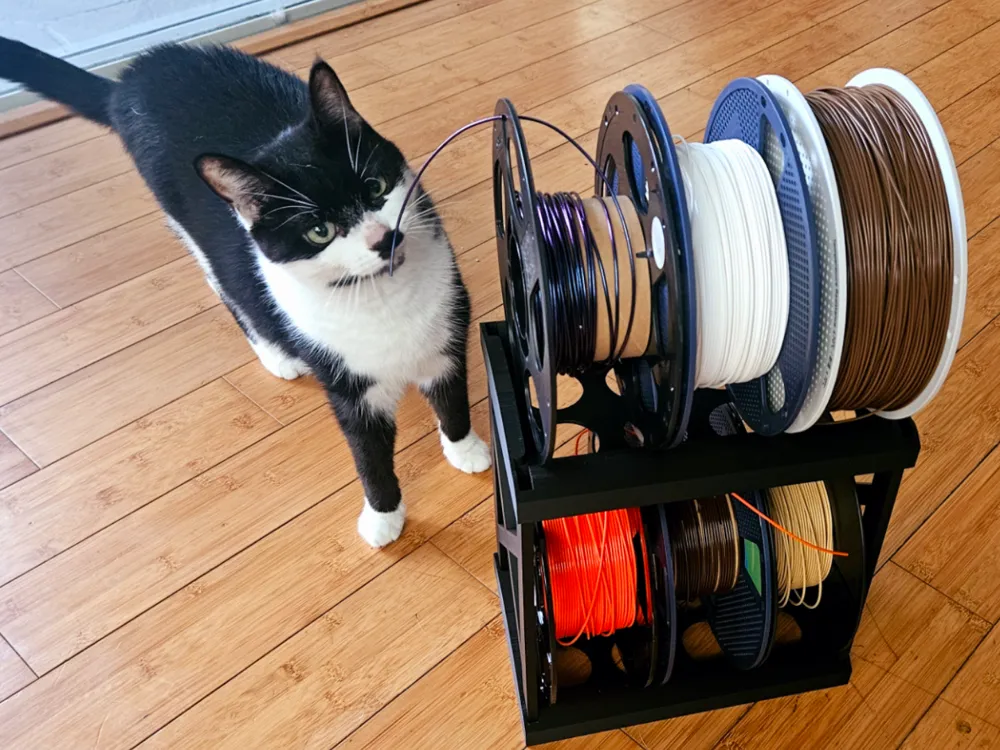 Short, Compact, Stackable Spool Holder - Free 3D Print Model - MakerWorld