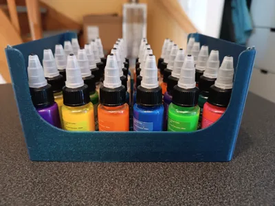 Stackable Airbrush Paint Bottle Management