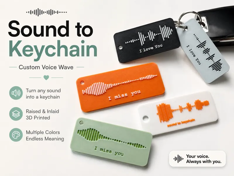 Soundwave Keychain (audio → keychain)