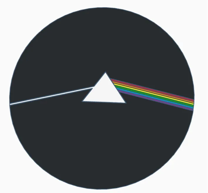 Dark Side of the Moon Cover - Clock Template