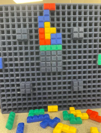 Tetris Game Board and Blocks