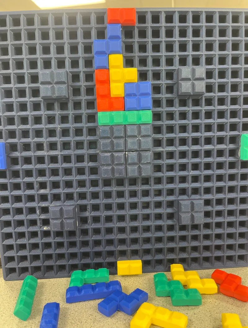 Tetris Game Board and Blocks