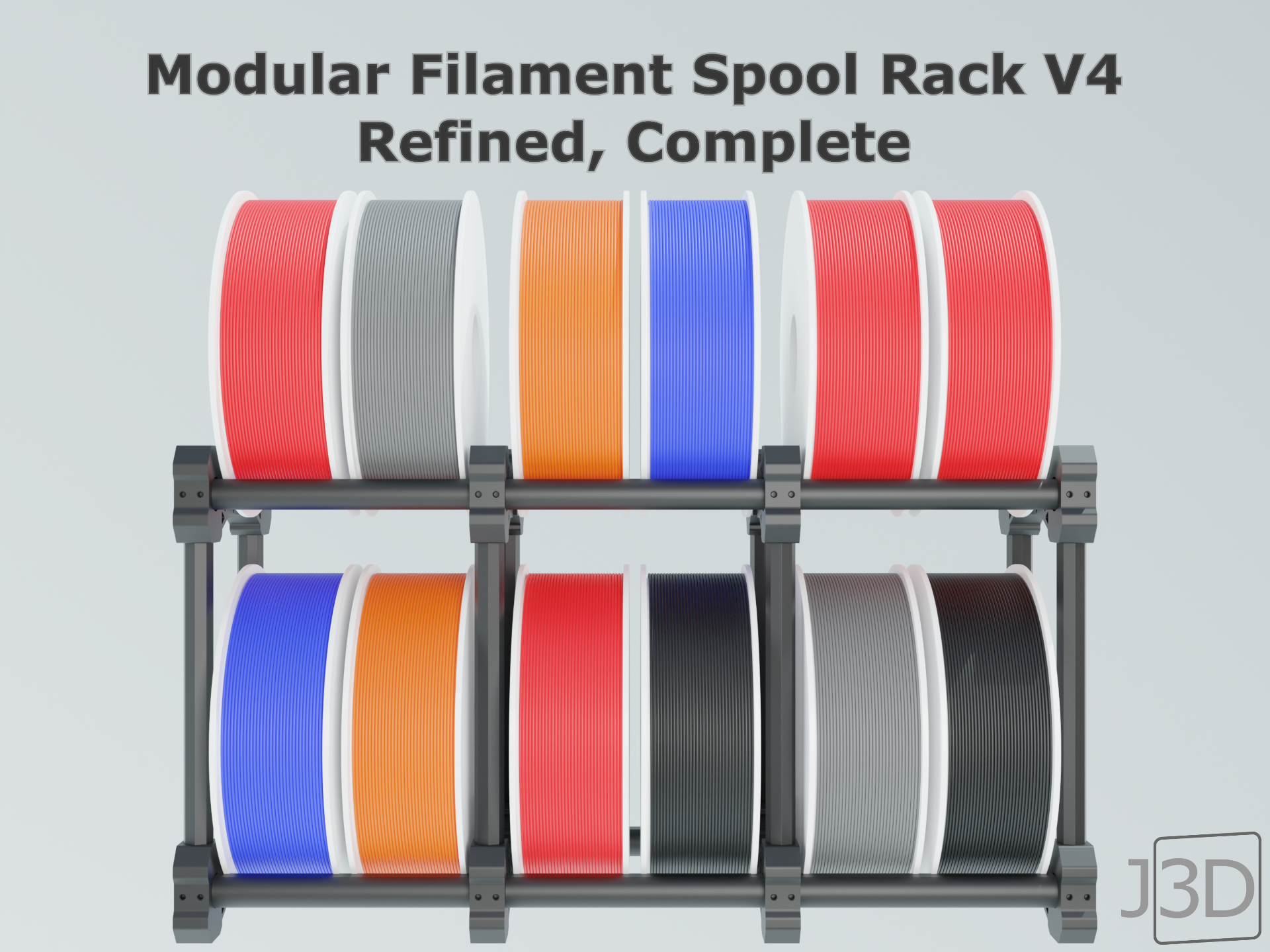 Modular Filament Spool Rack V4 Complete