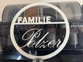 Familien Türschild ohne Name & mit Namensänderung