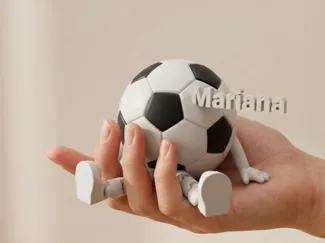 Bola de futebol com nome