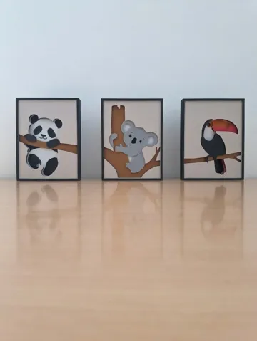Caja o estuche: Jungle Trio – Shadow Box Animal Frame Set — vista de referencia 2