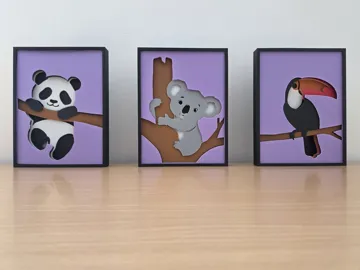 Caja o estuche: Jungle Trio – Shadow Box Animal Frame Set — vista de referencia 4