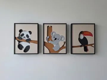 Caja o estuche: Jungle Trio – Shadow Box Animal Frame Set — vista de referencia 5