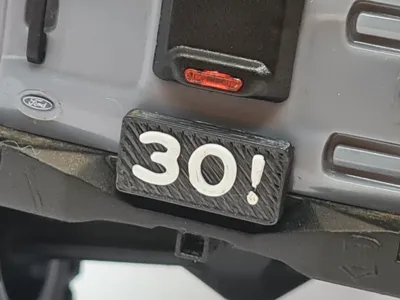 Scx30 rear number plate